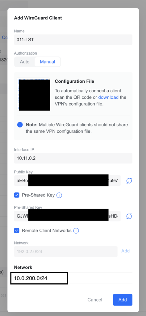 Add VPN Client